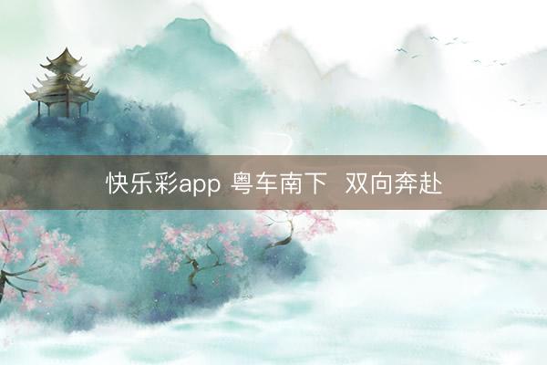 快乐彩app 粤车南下  双向奔赴