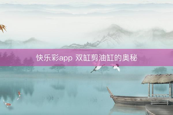 快乐彩app 双缸剪油缸的奥秘