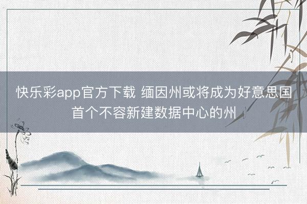 快乐彩app官方下载 缅因州或将成为好意思国首个不容新建数据中心的州