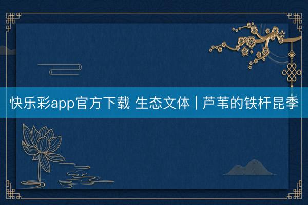 快乐彩app官方下载 生态文体 | 芦苇的铁杆昆季