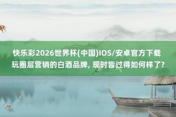 快乐彩2026世界杯(中国)IOS/安卓官方下载 玩圈层营销的白酒品牌， 现时皆过得如何样了?